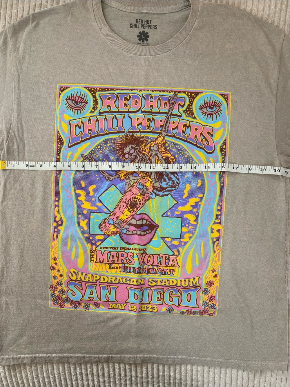 Red Hot Chili Peppers San Diego Graphic Tee - Taupe Size Large - Picture 3 of 6
